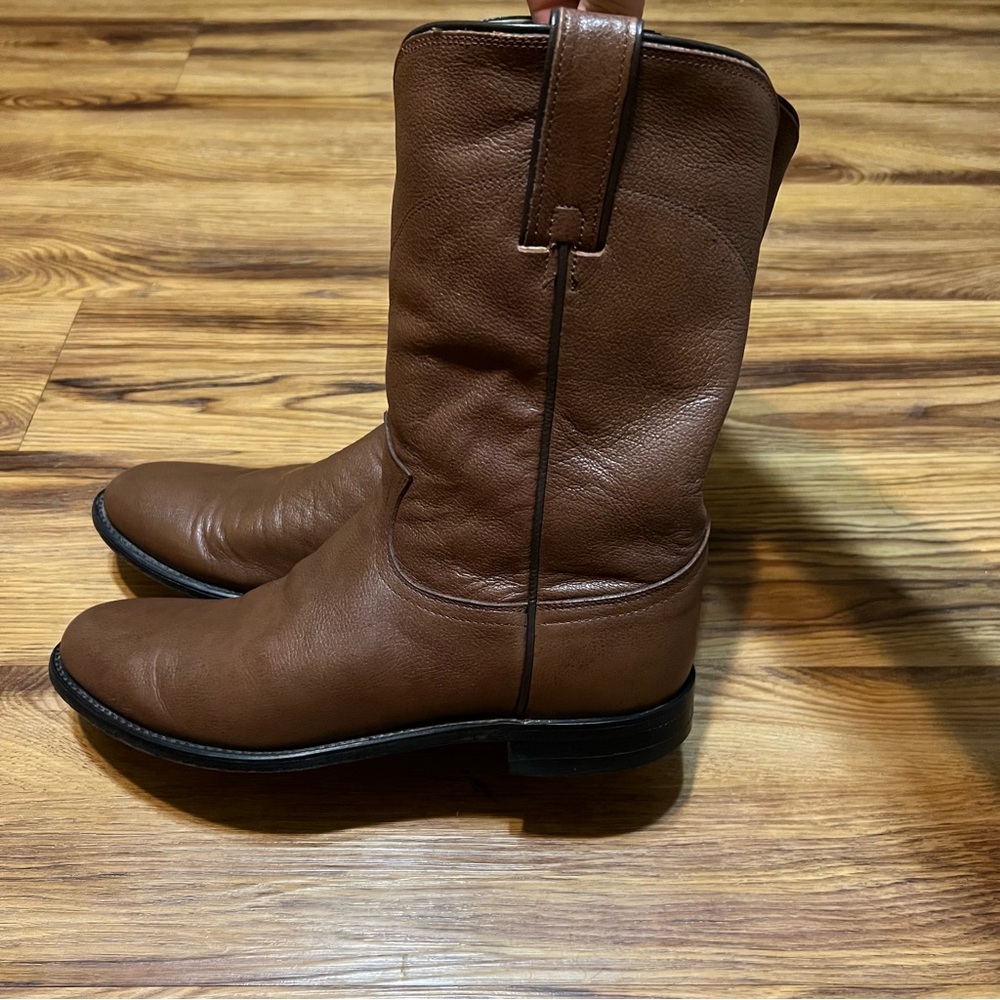 justin bullhide cowboy boots Size 8D - Picture 1 of 7